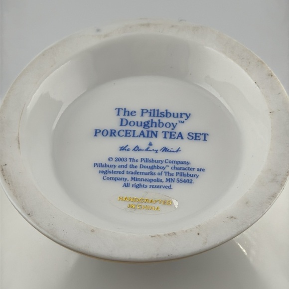 VTG 2003 The Pillsbury Doughboy Danbury Mint Porcelain Tea Set 5 pc Set - Picture 11 of 16